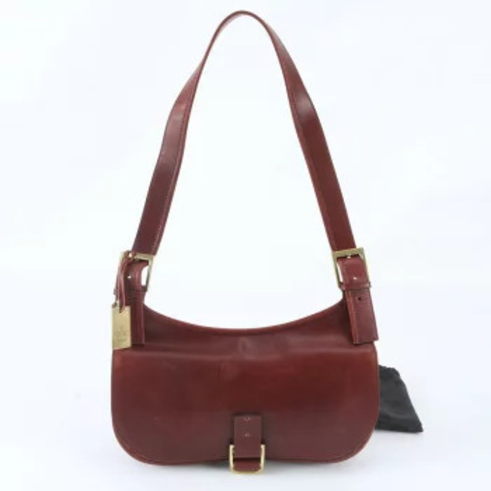 Gucci Leather Hobo Shoulder Bag Shoulder Brown